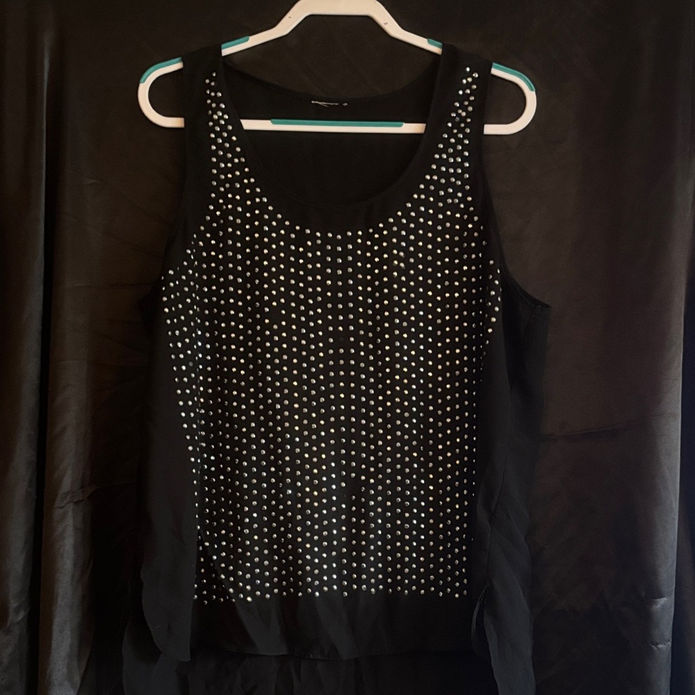 Black Studded Women's Top